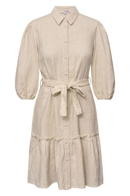 Linen Dress  - Light Sand